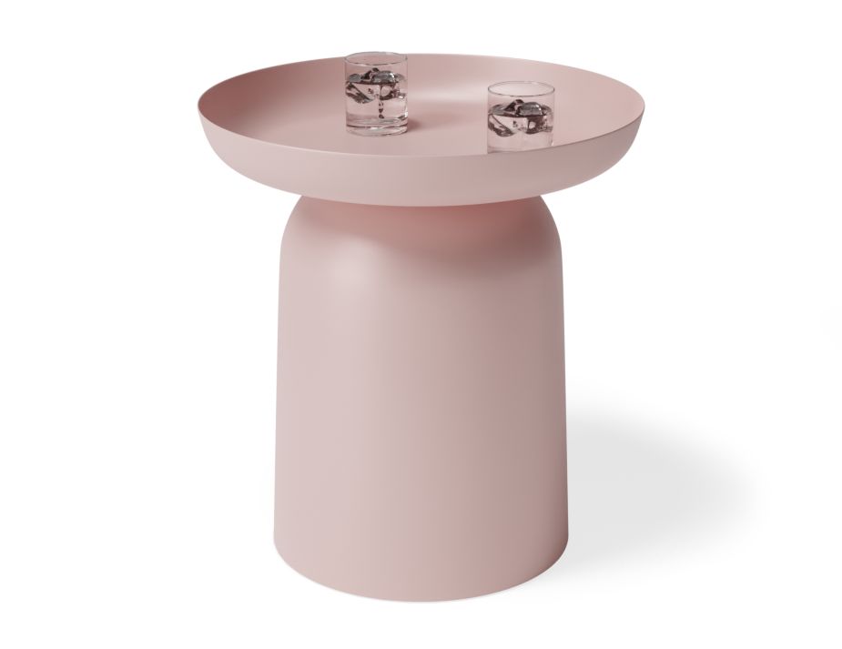 Hero Side Table Pink Soda Glasses