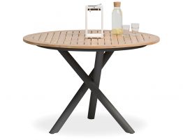 Sapporo Outdoor Round Table - Charcoal 110cm ***Clearance***