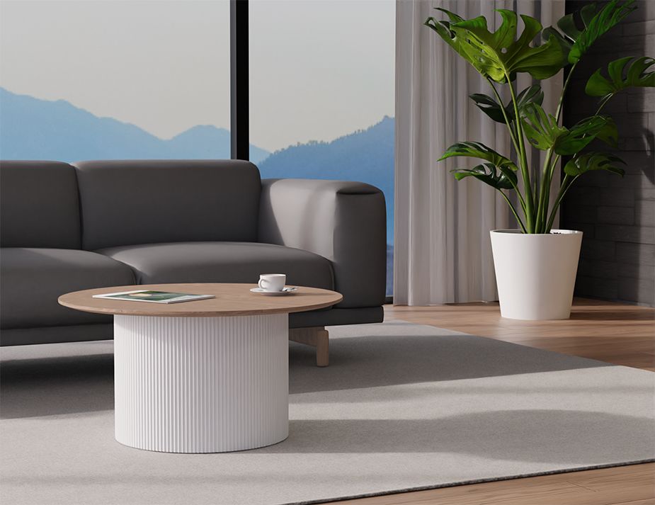 Solo Shot Coffee Table White Base