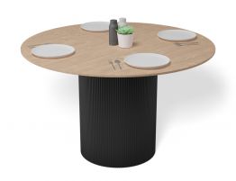 Mimi Dining Table - Black - Natural - 120cm 