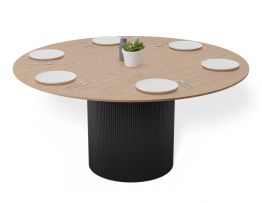 Mimi Dining Table - Black - Natural - 155cm