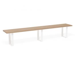 Odense Bench Seat - 240cm - Natural - White Legs