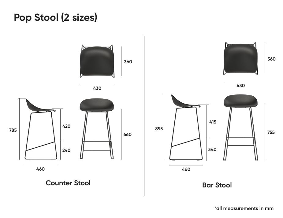 Pop Stools Dimensions 2