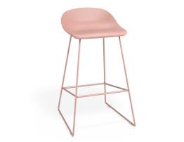 Pop Stool - Soft Pink Frame and Shell Seat 