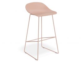 Pop Stool - Soft Pink Frame and Shell Seat 