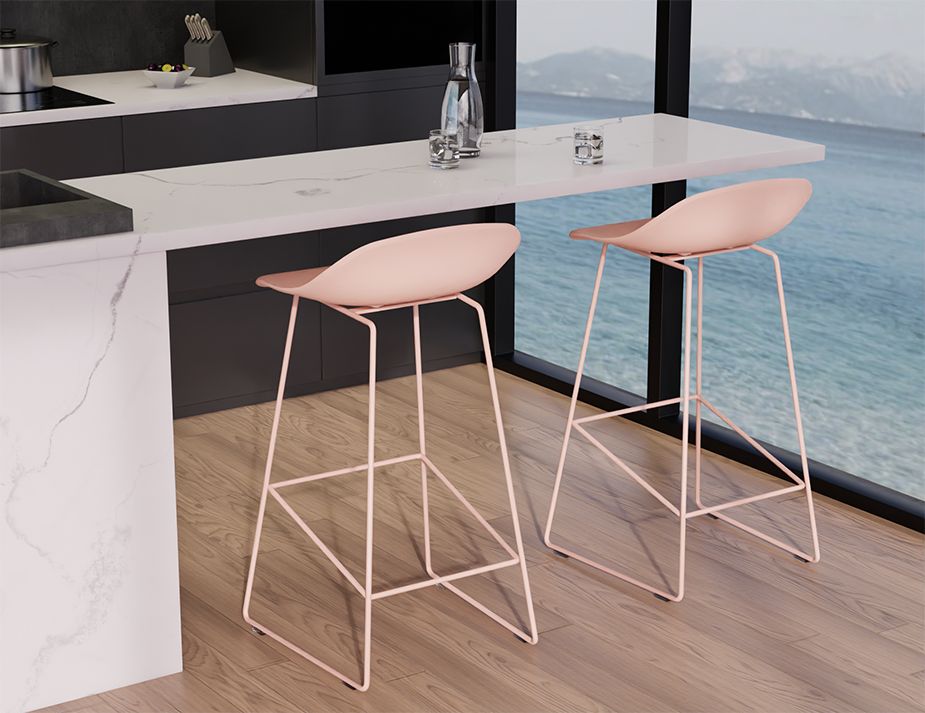 Pink and deals silver bar stools