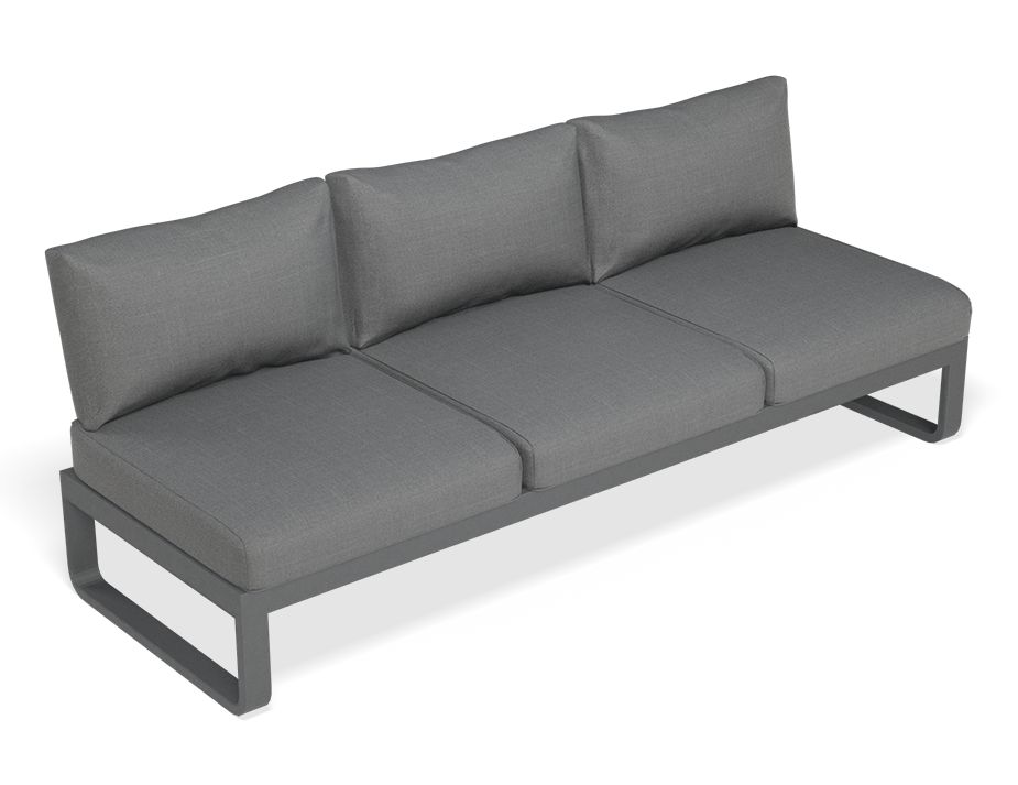 Basic 3 Seater Charcoal