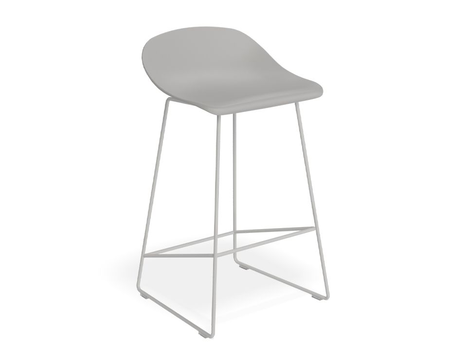 White and sales silver stool
