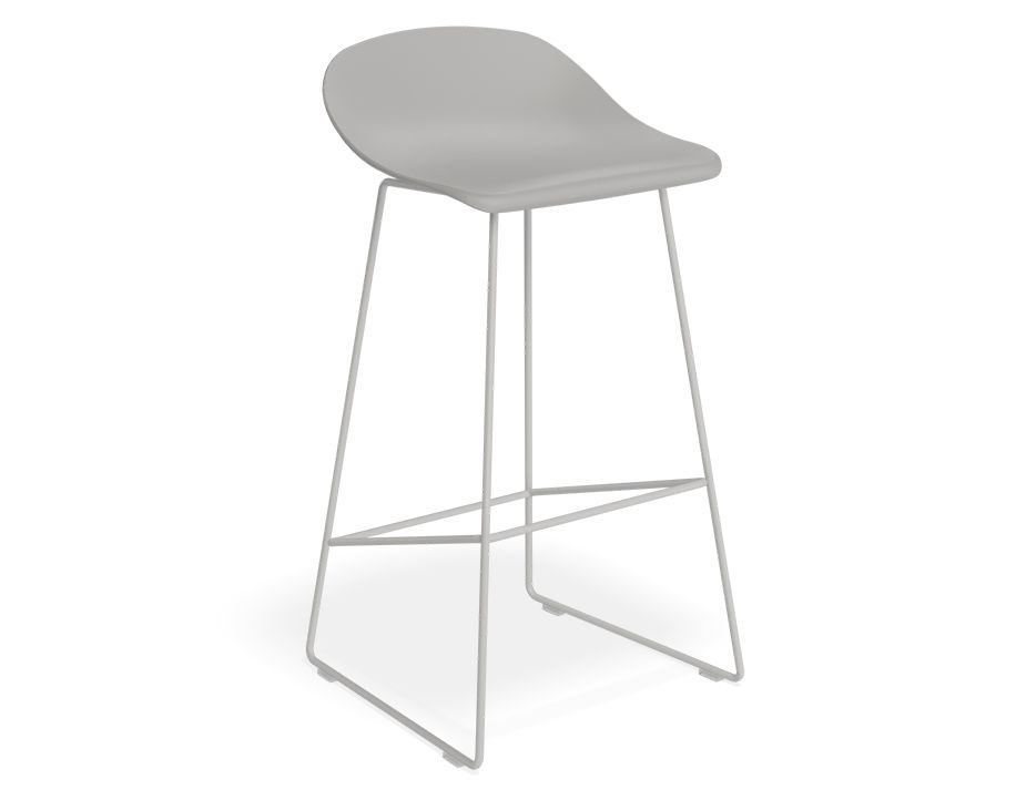 Stylish and Durable Pop Stool in Silver Grey for Hotels and