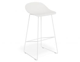 Pop Stool - White Frame and Shell Seat 