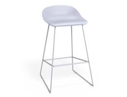 Pop Stool - Powder Blue Frame and Shell Seat 