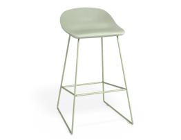 Pop Stool - Dusty Green Frame and Shell Seat 