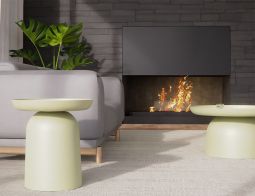 Green Soda Table Combo Modern Fireplace
