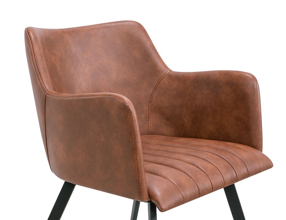 Andorra Armchair Brown Leather 6V2
