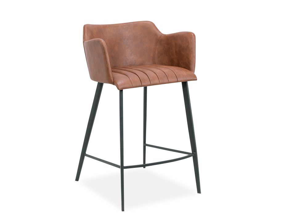 Andorra Kitchen Stool Brown 2V2