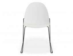 Pebble Rail Chair White PlasticFRONT