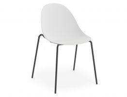 Pebble Chair White with Shell Seat