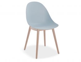 Pebble Chair Pale Blue with Shell Seat