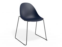 P 1 Pebble Chair Navyseat Sledblack