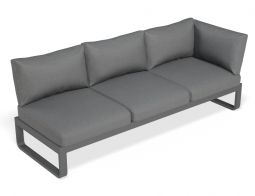 3 Seater One Arm Charcoal
