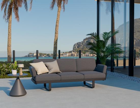 Delmar Config A - Outdoor - Charcoal - Granite Grey Cushions