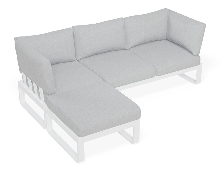 3 Seater 2 Arms Chaise