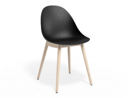 P 1 Pebble Chair Blackseat Beechbase