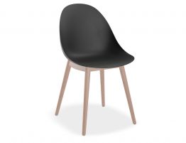 Pebble Chair Black with Shell Seat