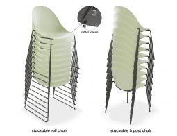 Pebble Rail Chair Green 10 Stack 2