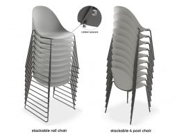Pebble Rail Chair Grey 10 Stack 2