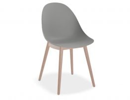 Pebble Chair Grey with Shell Seat