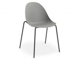 Pebble Chair Grey with Shell Seat