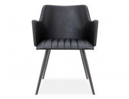 Andorra Armchair Black Leather2