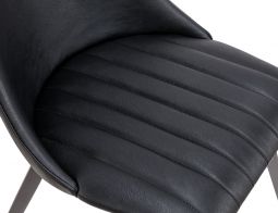 Black Dining Chair Leather2