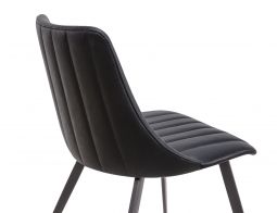 Pu Leather Dining Chair Black2