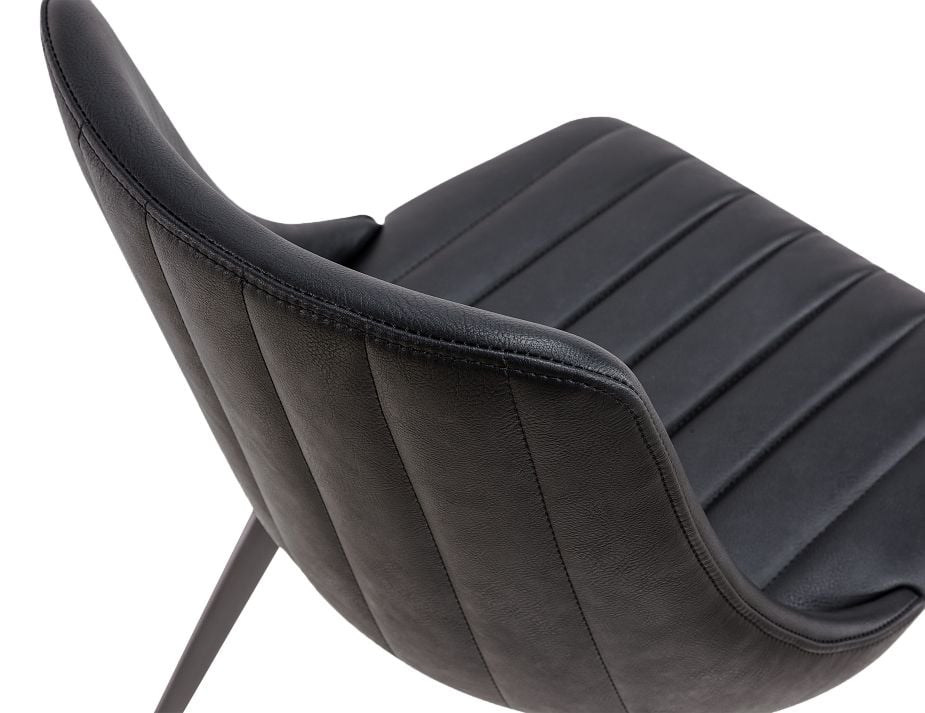 Seemless Leather Black Chair2