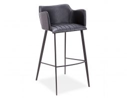 Bar Stool Black Leather