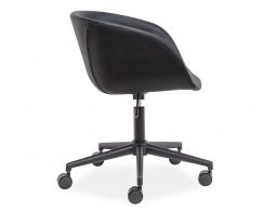 Chair Black Lether Office Modern2