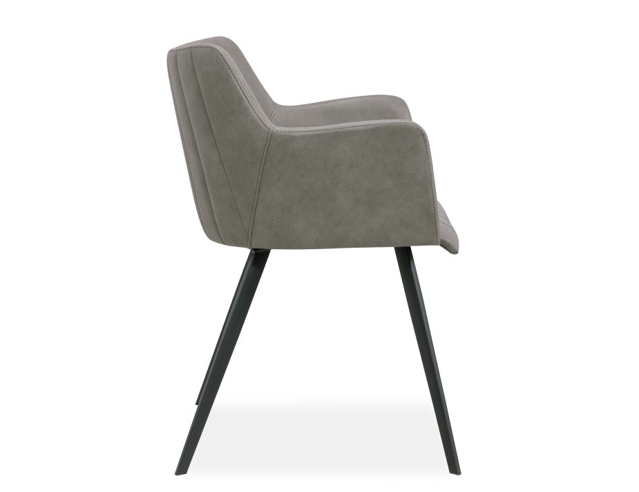 Andorra Armchair Grey Leather 3 New