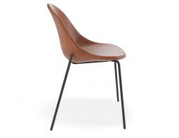 Pebble Brown Leather 4 Pole Chair 3