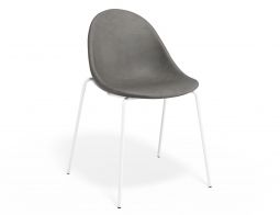 P 1 Pebble Chair Greypuseat 4postwhite