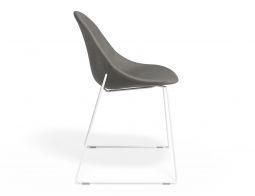 P 3 Pebble Chair Greypuseat Sledwhite