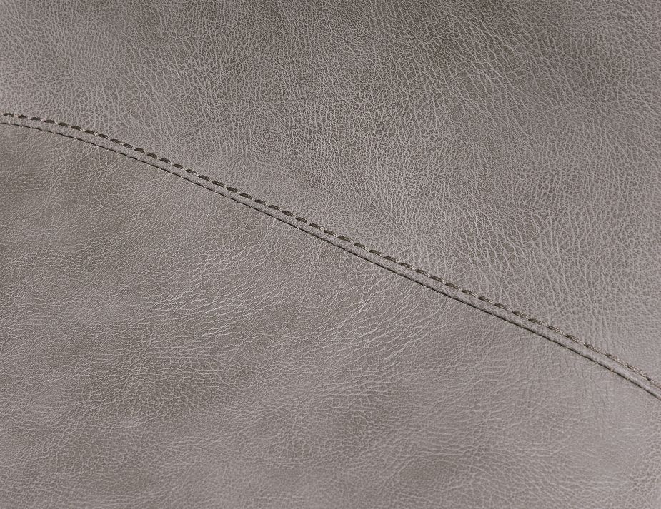 Grey Leather Close Up Seam