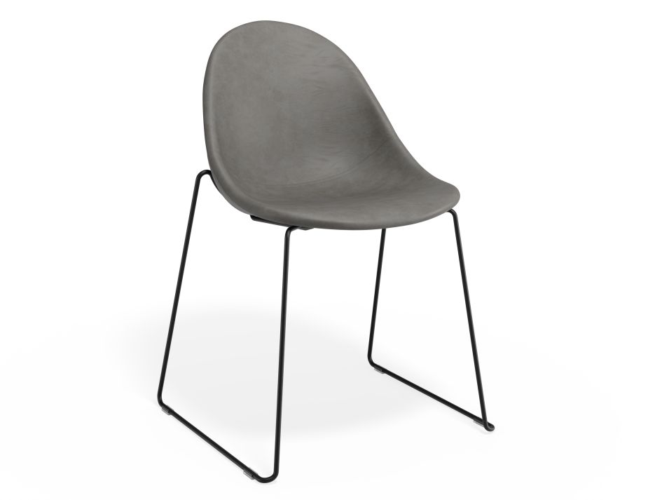 P 1 Pebble Chair Greypuseat Sledblack
