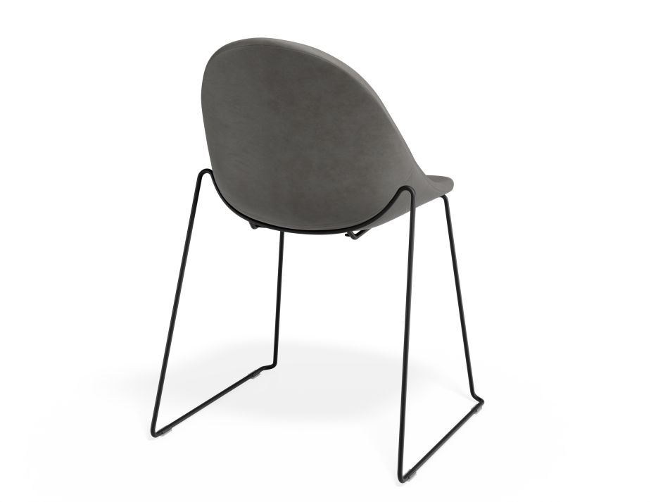 P 2 Pebble Chair Greypuseat Sledblack