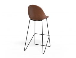 P 2 Pebble Barstool Tanpuseat Blackframe