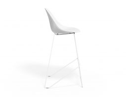 P 3 Pebble Barstool Whiteseat Whiteframe