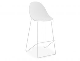 Pebble White Stool Shell Seat