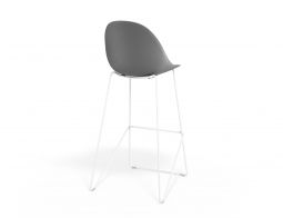 P 2 Pebble Barstool Greyseatv2 Whiteframe