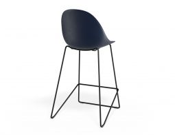 P 2 Pebble Kitchenstool Navyseat Blackframe
